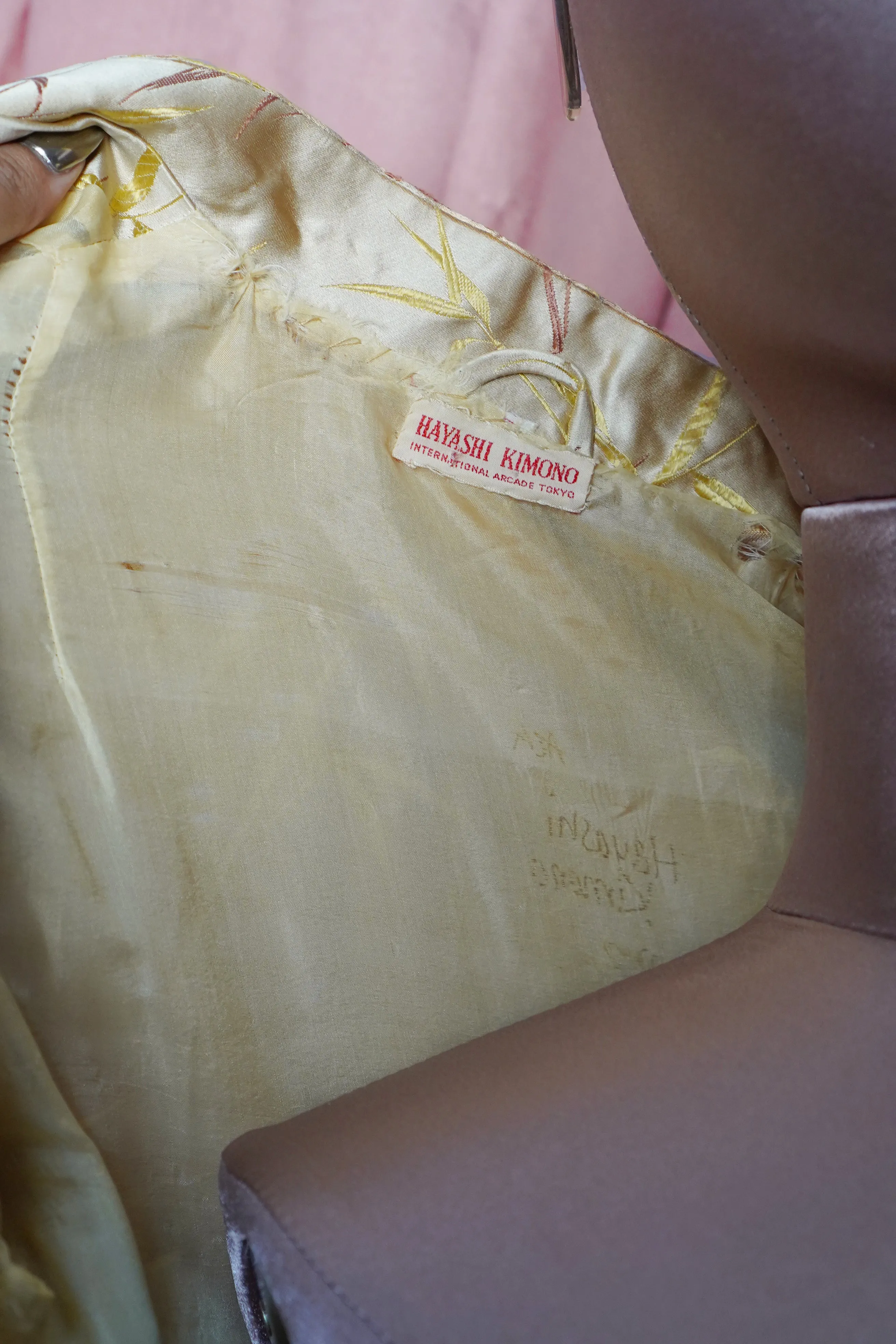 1950s Silk Hayashi Jacquard Kimono Jacket