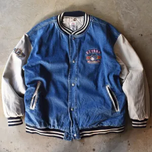90’s Disney ”EEYORE” 中綿入り デニム アワードジャケット 231224