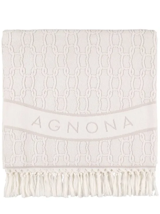 Agnona   Chain jacquard towel 