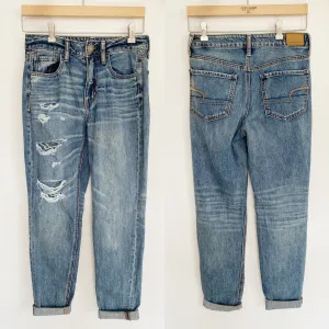 American Eagle Tom Girl Distressed Jeans New 2 Regular
