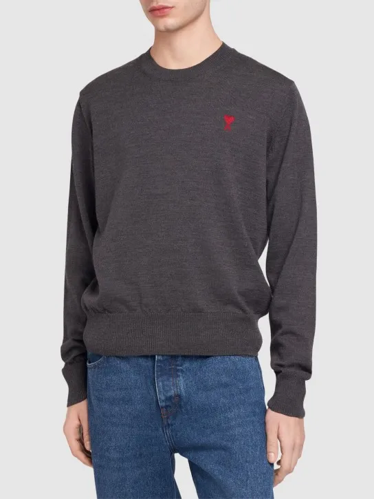 AMI Paris   Red adc wool sweater 
