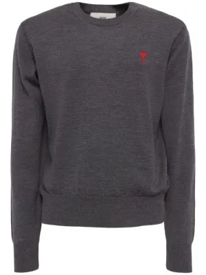 AMI Paris   Red adc wool sweater 