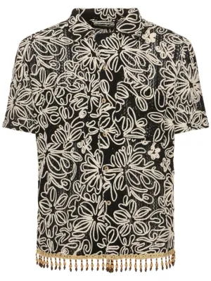 Andersson Bell   Flower jacquard tech shirt 