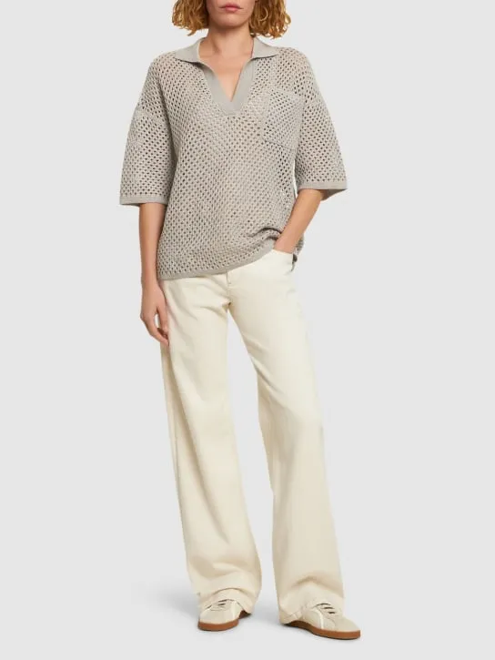 Brunello Cucinelli   Cotton knit V-neck sweater 