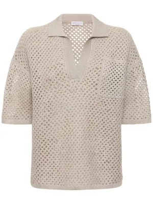 Brunello Cucinelli   Cotton knit V-neck sweater 