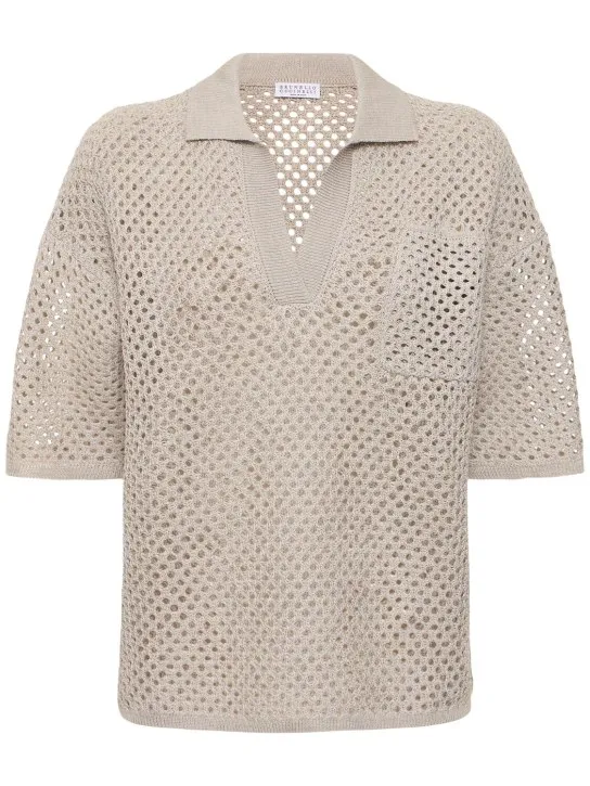 Brunello Cucinelli   Cotton knit V-neck sweater 