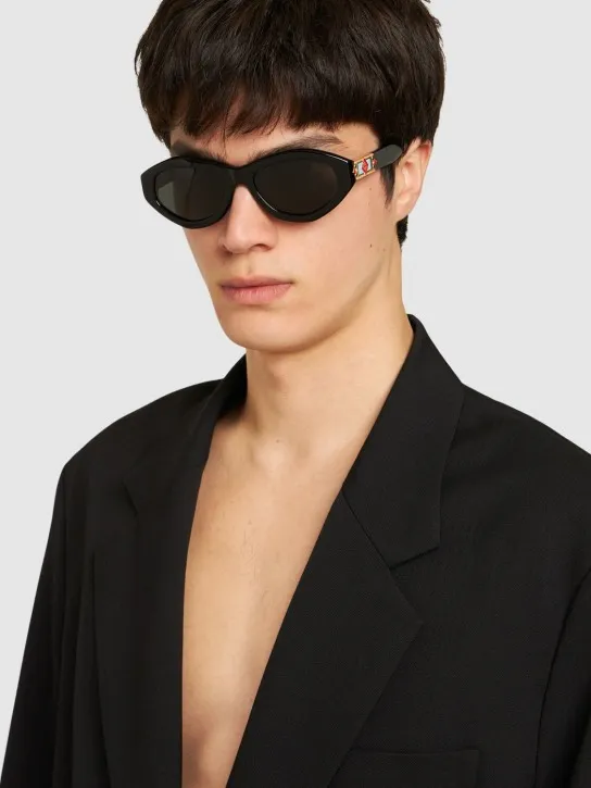 Casablanca   Monogram plaque oval sunglasses 
