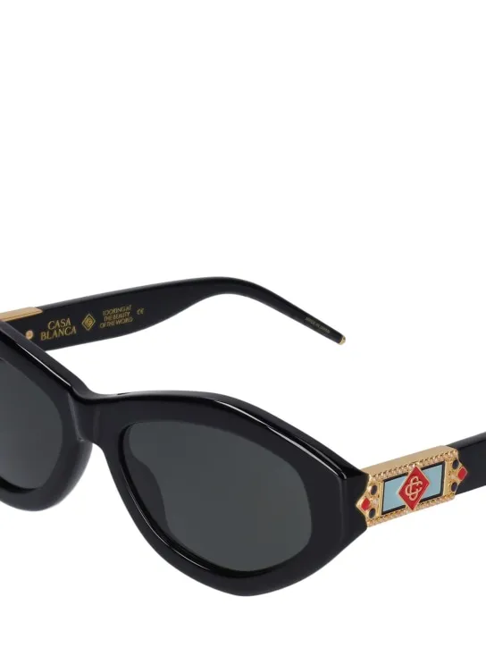 Casablanca   Monogram plaque oval sunglasses 