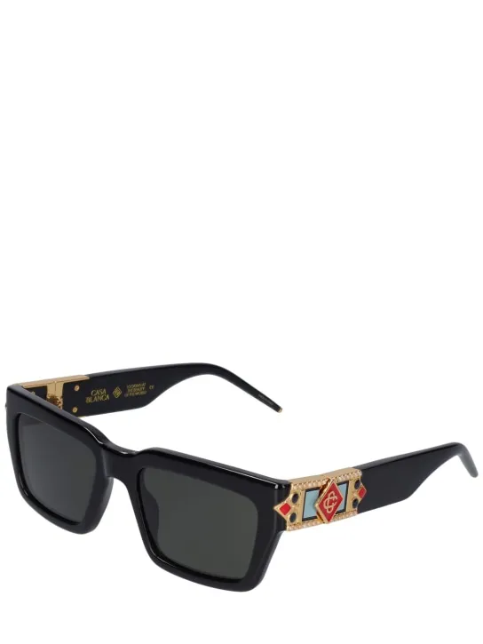 Casablanca   Monogram plaque squared sunglasses 