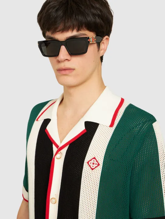 Casablanca   Monogram plaque squared sunglasses 