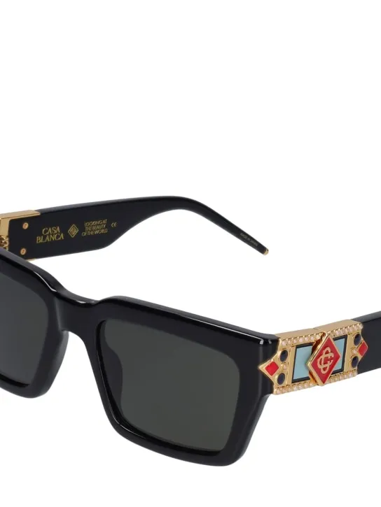 Casablanca   Monogram plaque squared sunglasses 
