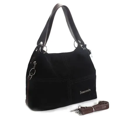 Chic Flannel Shoulder Handbag