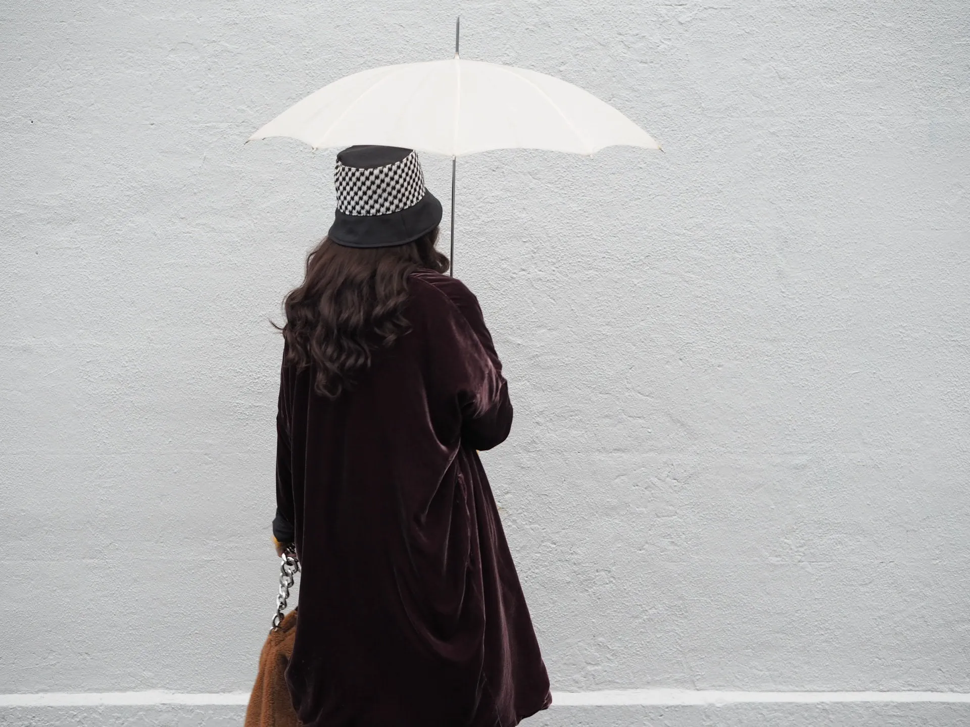 Cocoon coat (silk Velvet)- Rose Wood