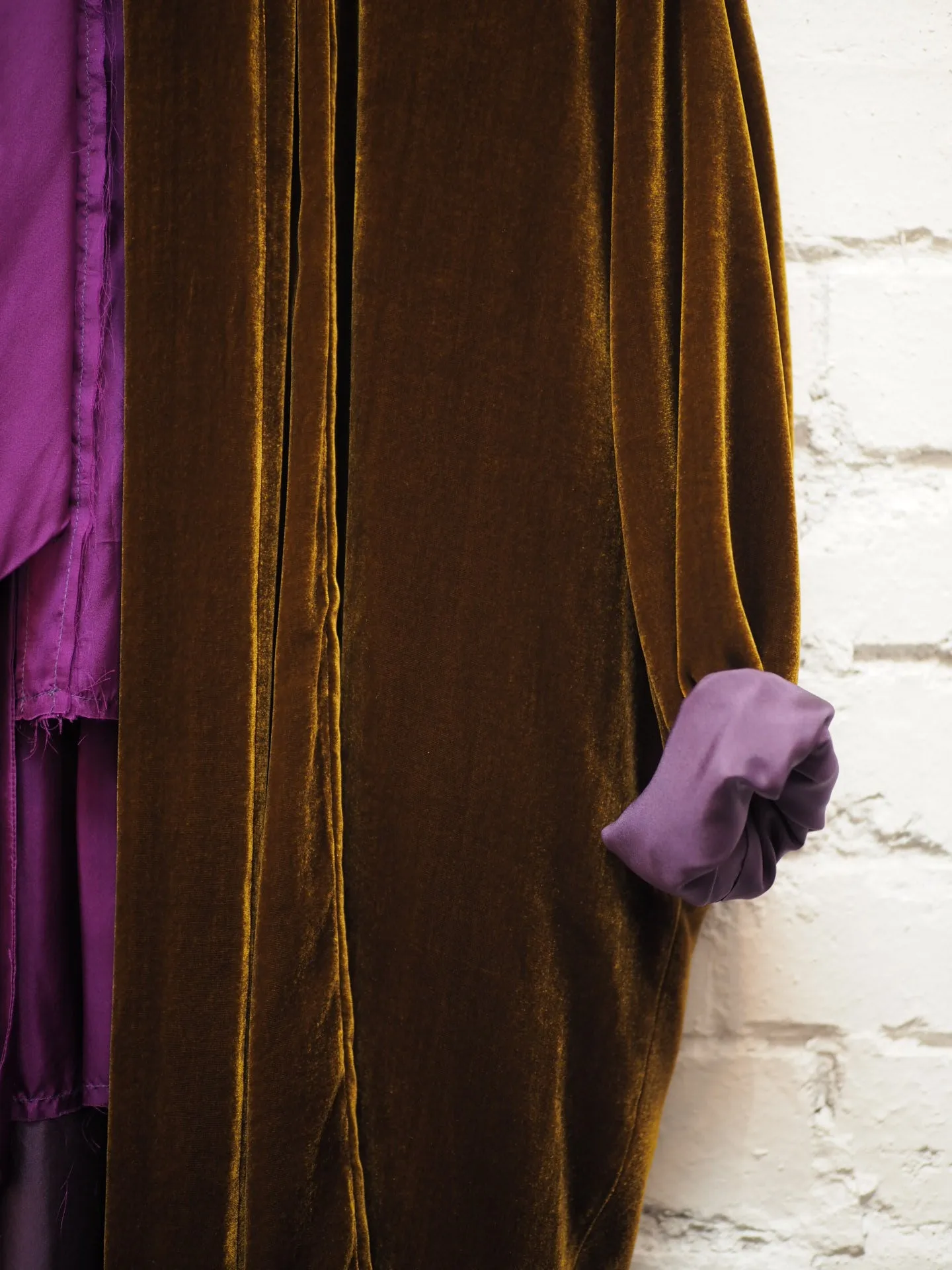 Cocoon coat (silk Velvet)- Rose Wood