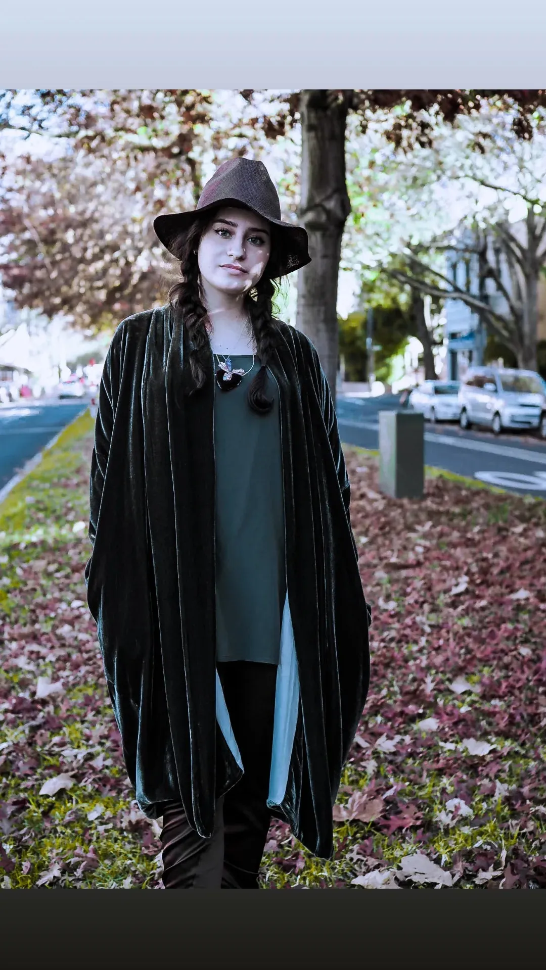 Cocoon coat (silk Velvet)- Rose Wood