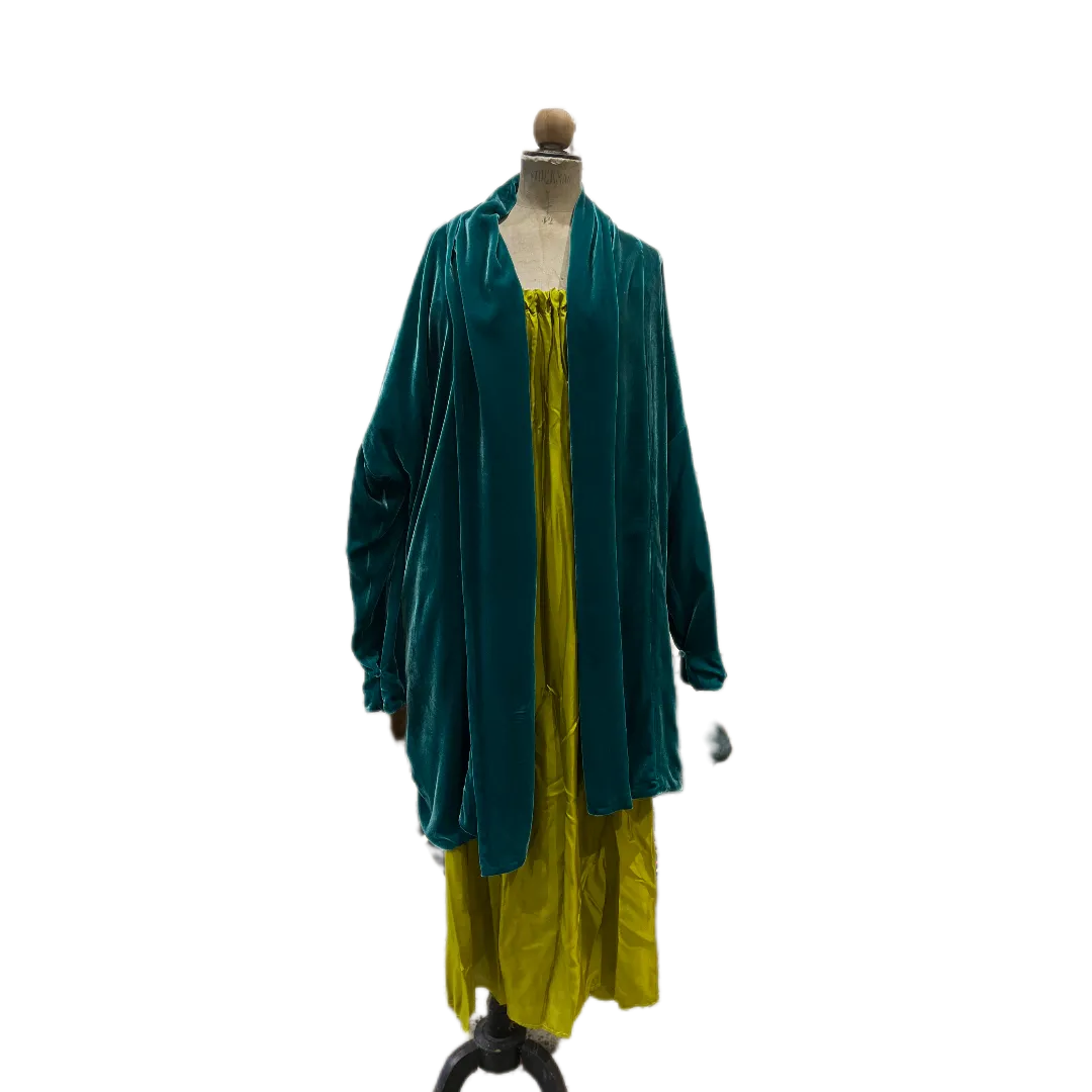 Cocoon coat (silk Velvet)- Rose Wood