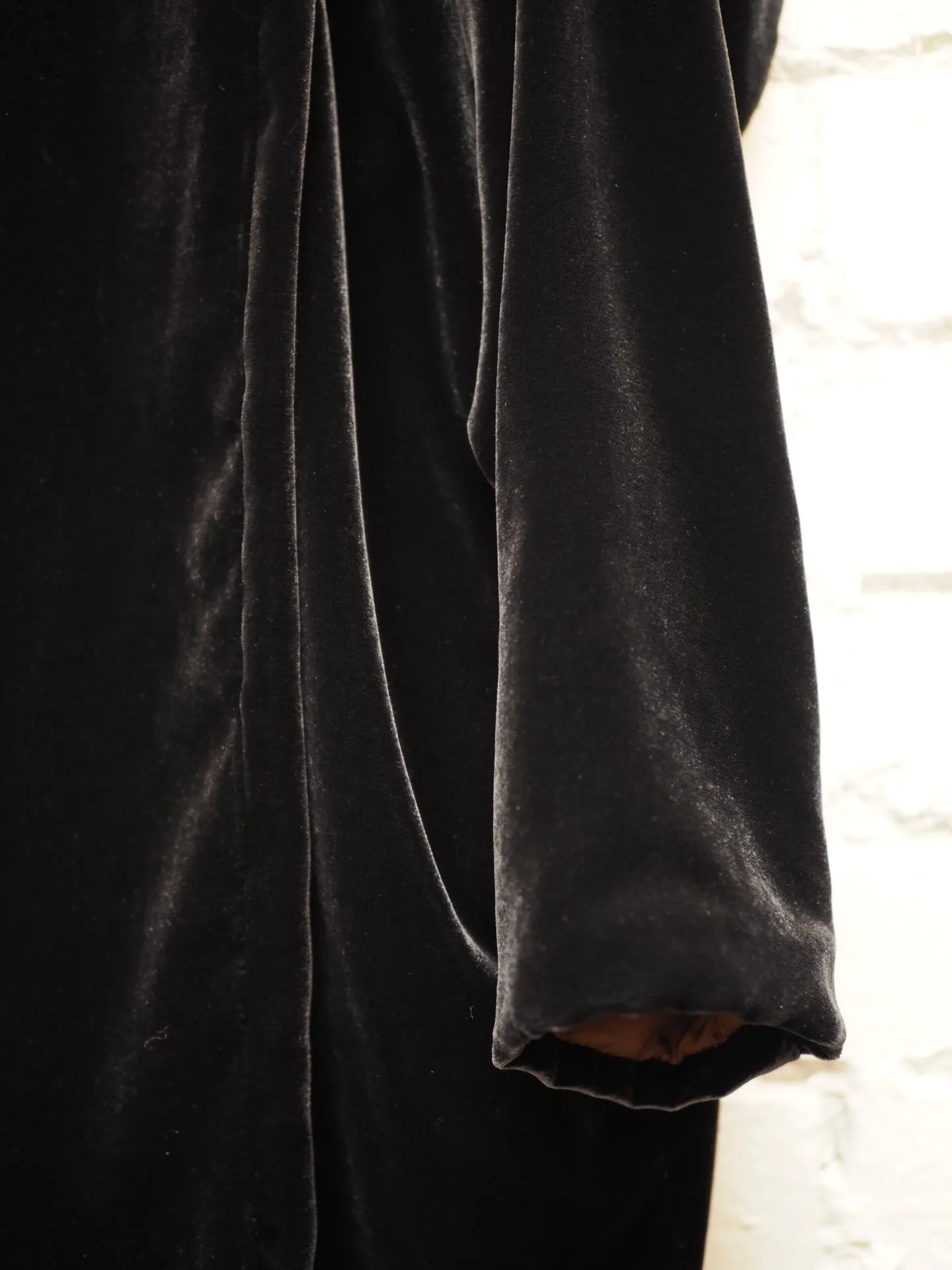 Cocoon coat (silk Velvet)- Rose Wood