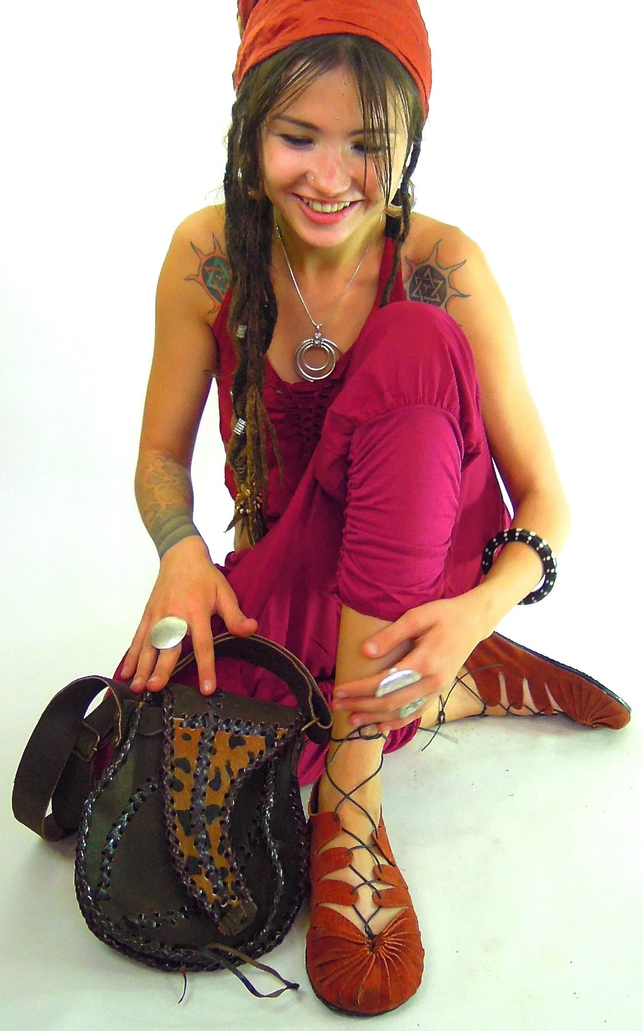 Cow Girl Aged leather Handbag