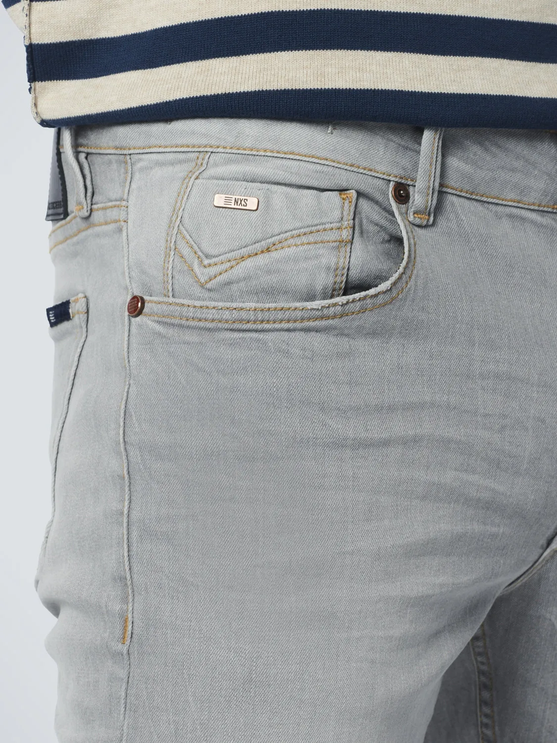 Denim, Regular 711, Light Grey, Stretch | Light Grey Denim