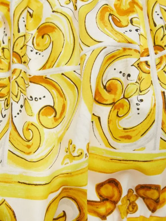 Dolce&amp;Gabbana   Maiolica printed poplin cropped top 