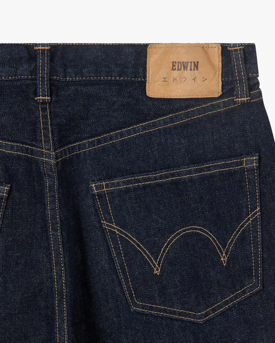Edwin Made In Japan Regular Straight Mens Jeans - 14oz Kurabo Recycled Red Selvage Denim / Blue Rinsed