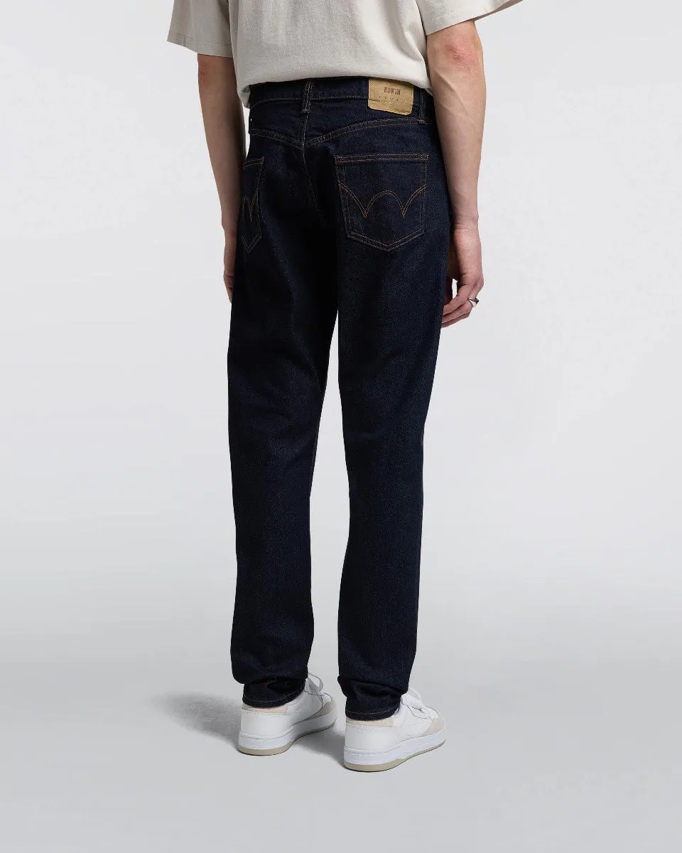 Edwin Made In Japan Slim Tapered Mens Jeans - 13oz Kaihara Pure Indigo Stretch Denim / Blue Rinsed