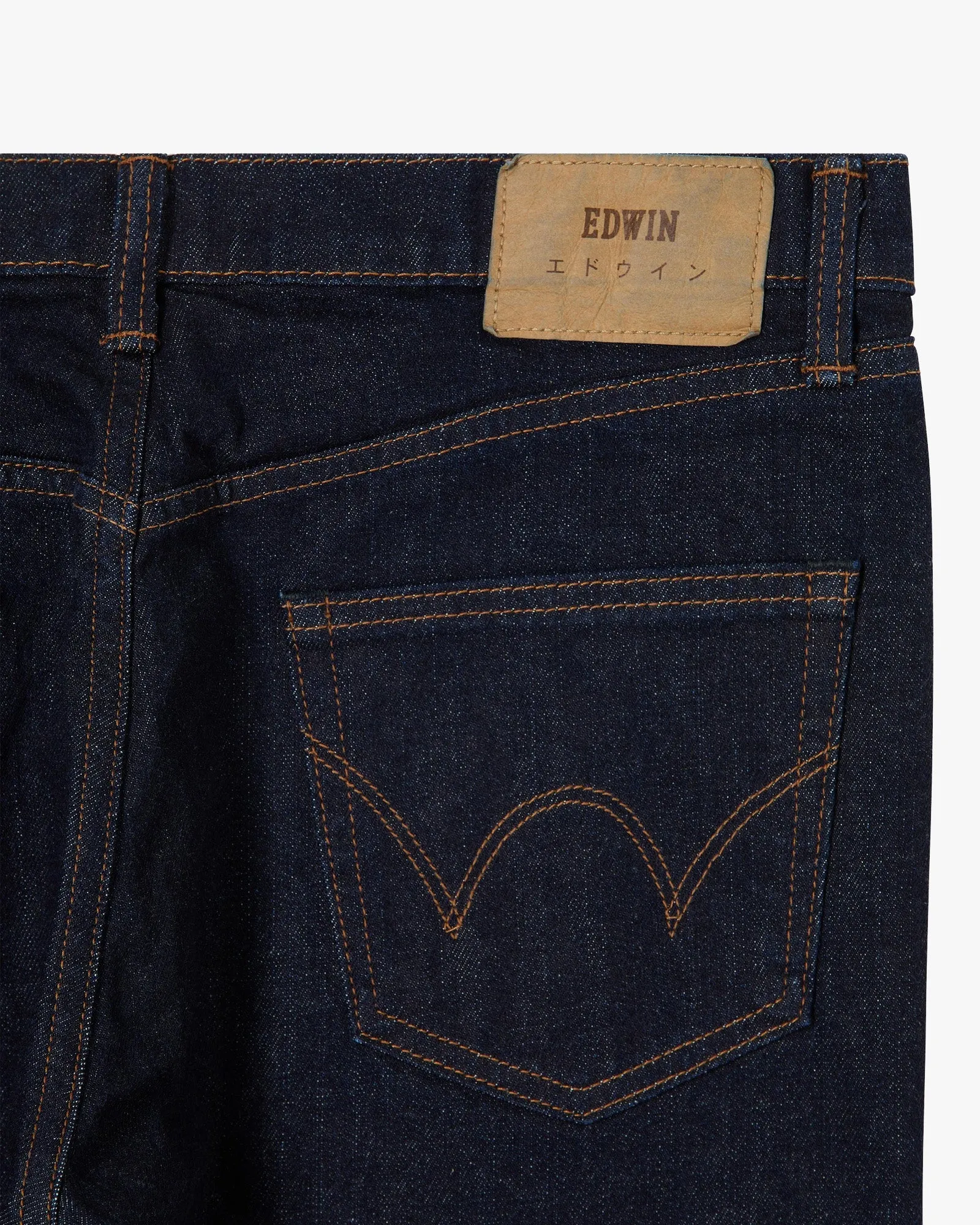 Edwin Made In Japan Slim Tapered Mens Jeans - 13oz Kaihara Pure Indigo Stretch Denim / Blue Rinsed