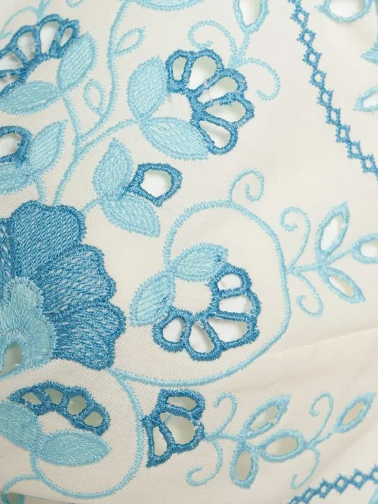 Etro   Broderie anglaise cotton crop top 