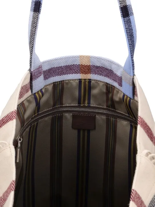 Etro   Tartan wool shopper 