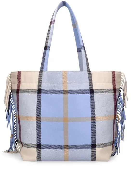 Etro   Tartan wool shopper 