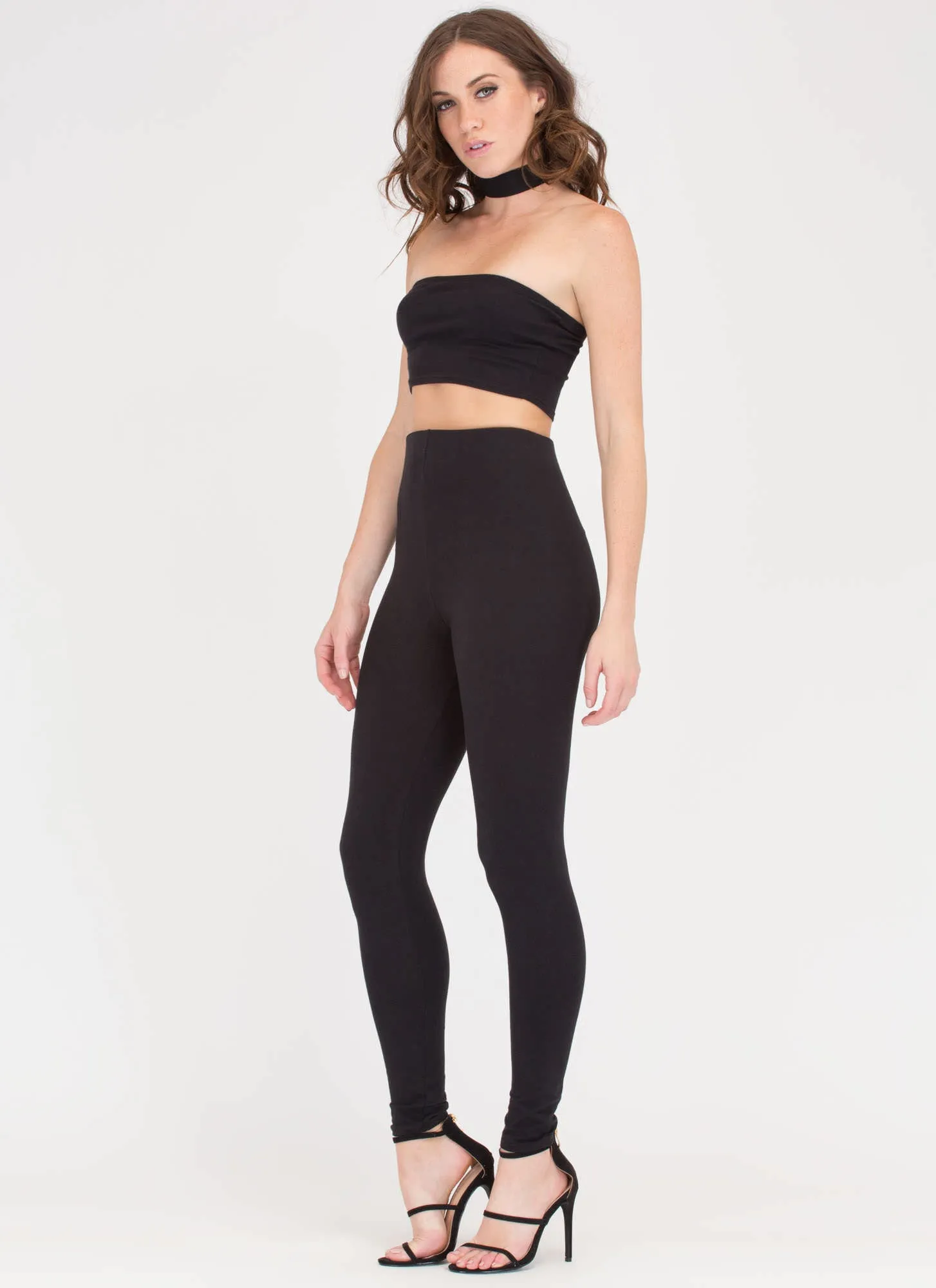Fashion Duo Bandeau Top 'N Leggings Set