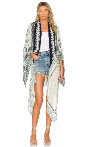 Free People Kiss The Sky Butterfly Kimono in Blue