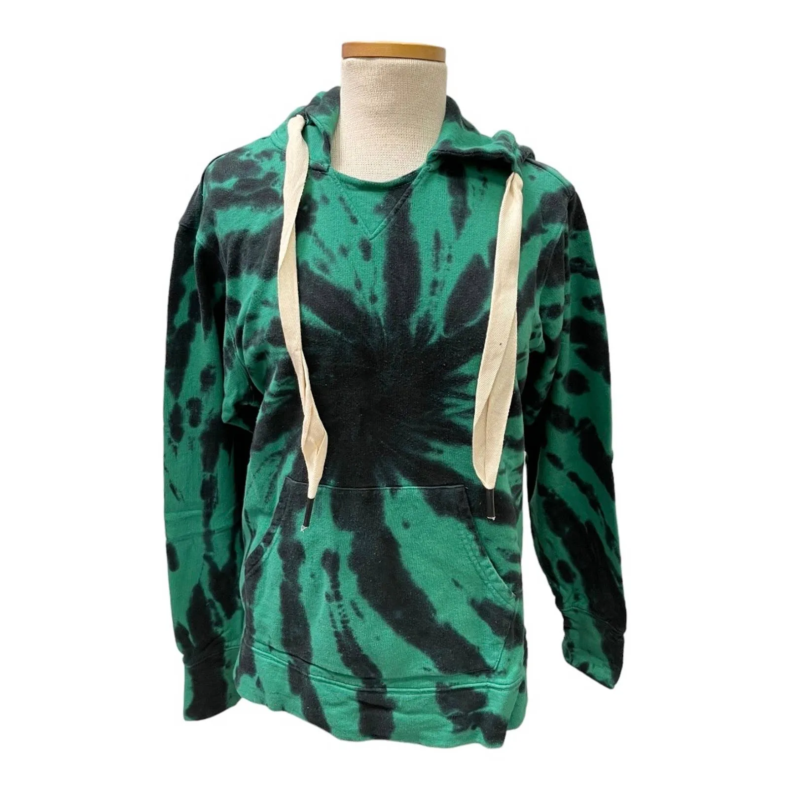 Free People x Sandrine Rose Tie Dye Oversized Hoodie Size Medium Black Green