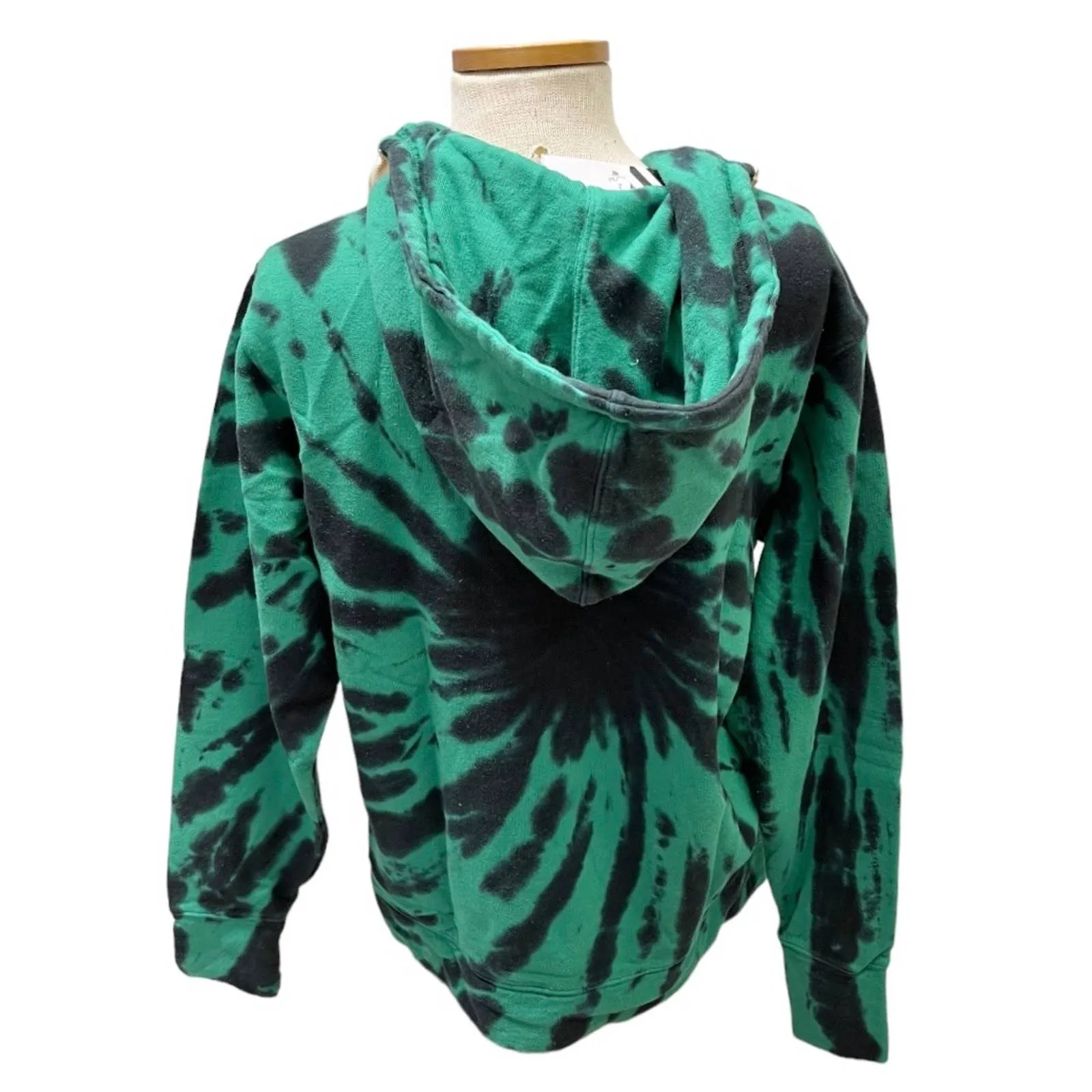 Free People x Sandrine Rose Tie Dye Oversized Hoodie Size Medium Black Green