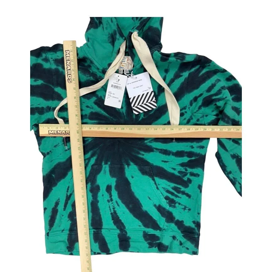 Free People x Sandrine Rose Tie Dye Oversized Hoodie Size Medium Black Green
