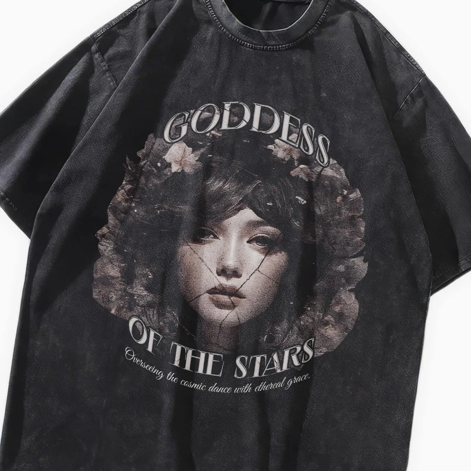 Goddess Of The Stars Oversized Washed T-Shirt