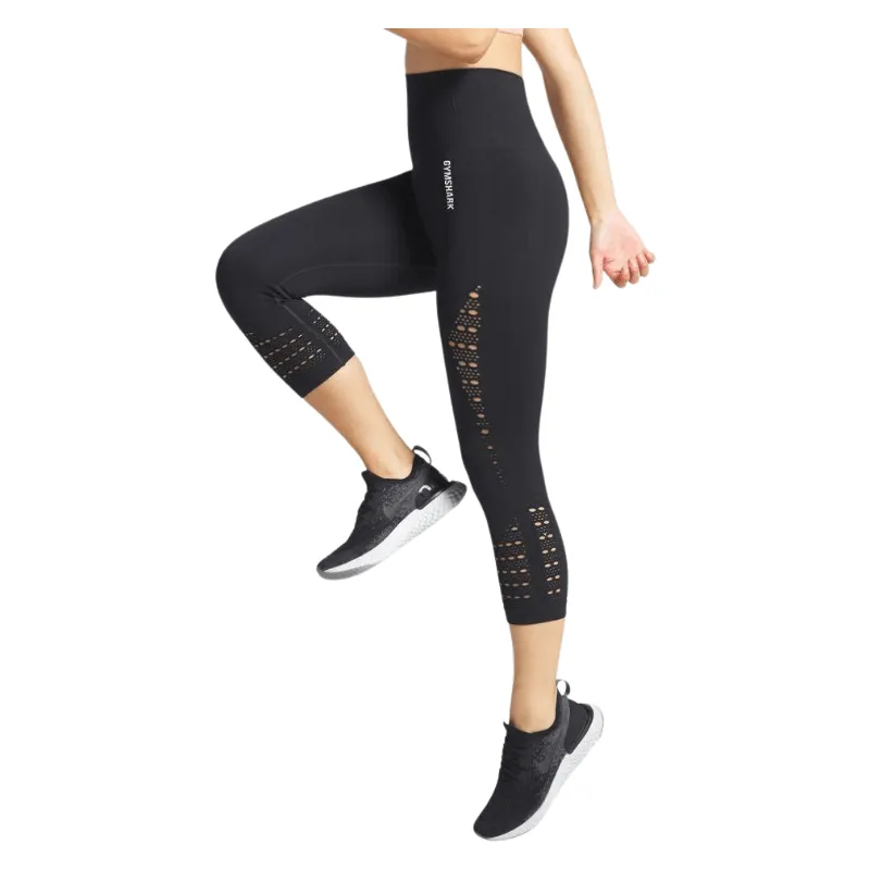 Gymshark Energy  Seamless Cropped Leggings - Black