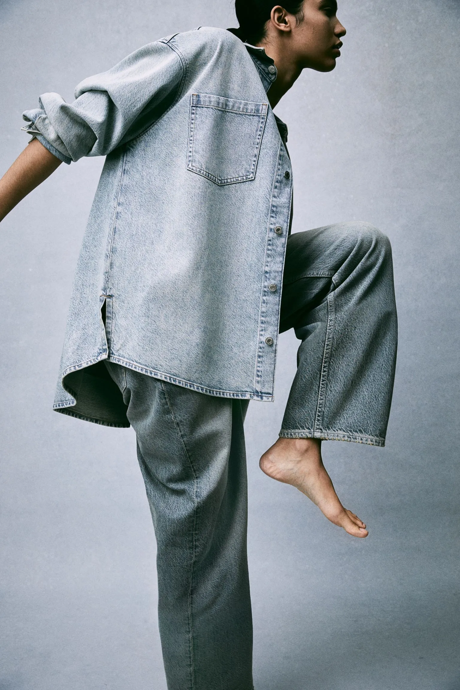 H&M Baggy High jeans, light blue