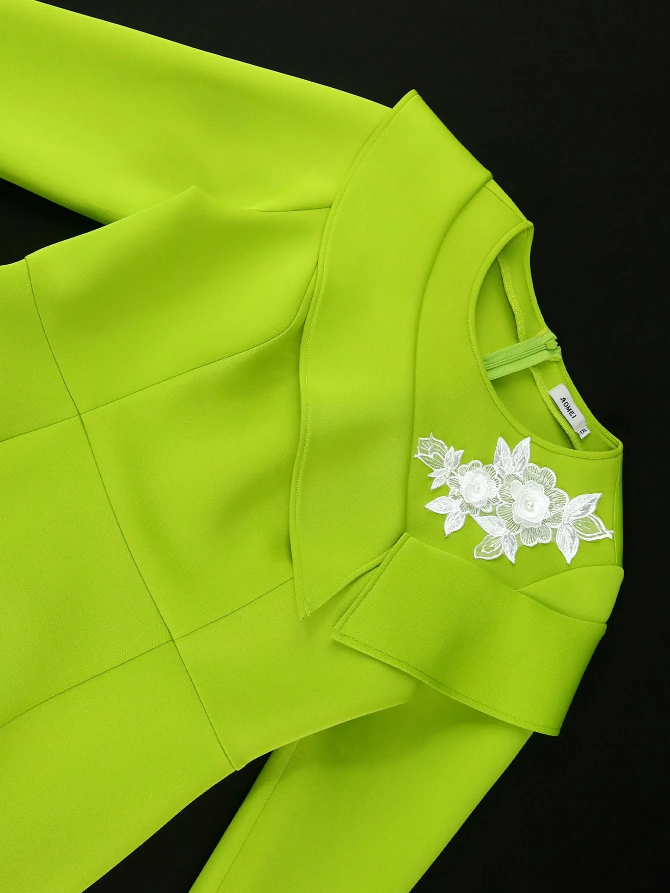 High End Elegant Cocktail Evening Dress Cool Long Sleeve Ruffled Dress Dresses