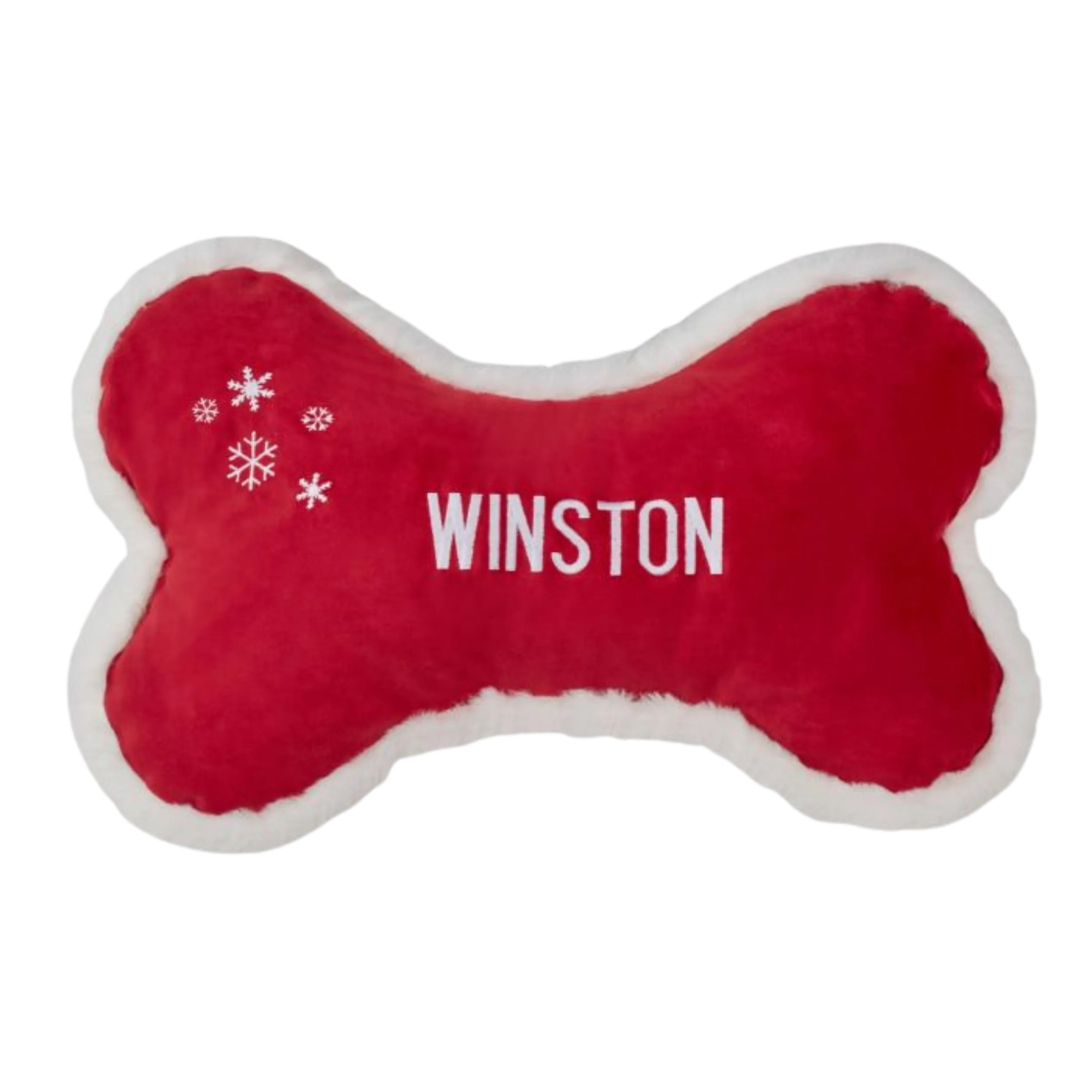 Holiday Bone Pillow | Crimson