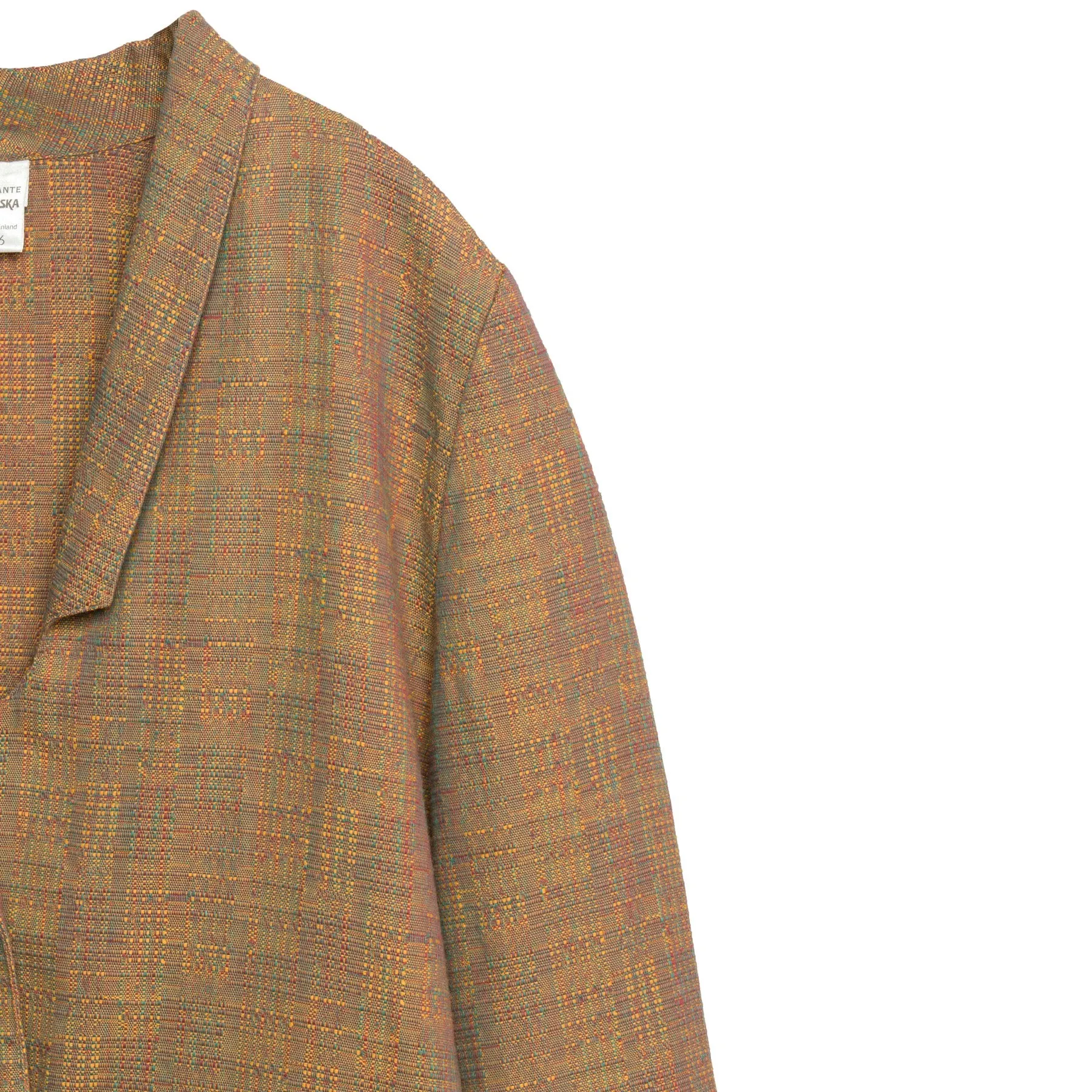 Hopsack Weave Angled Shawl Kimono Jacket