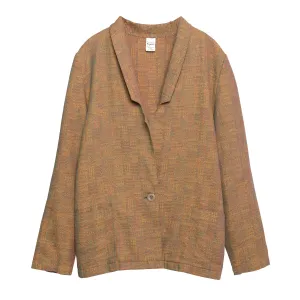 Hopsack Weave Angled Shawl Kimono Jacket