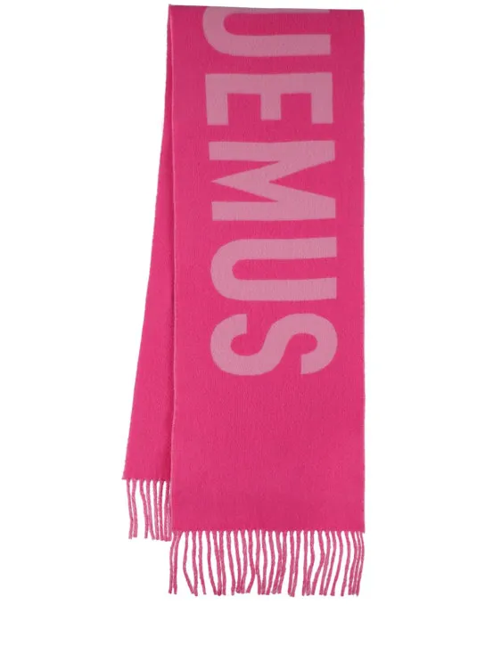 Jacquemus   L&#x27;Echarpe logo wool scarf 