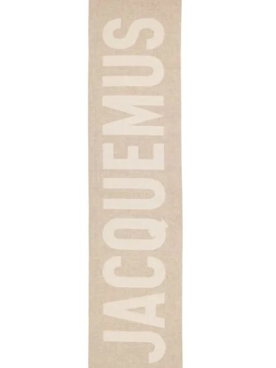 Jacquemus   L&#x27;Echarpe logo wool scarf 