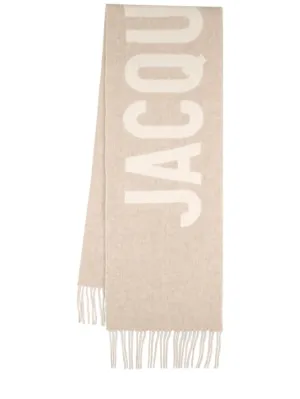 Jacquemus   L&#x27;Echarpe logo wool scarf 