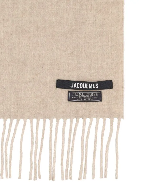 Jacquemus   L&#x27;Echarpe logo wool scarf 