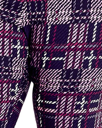 Jemma Check Pant | Plum