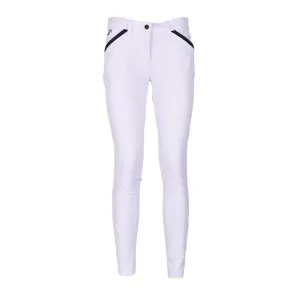 LADIES BREECHES BY ANNA SCARPATI, MOD. SIRI ANNA SCARPATI. COL. WHITE BLUE TRIM