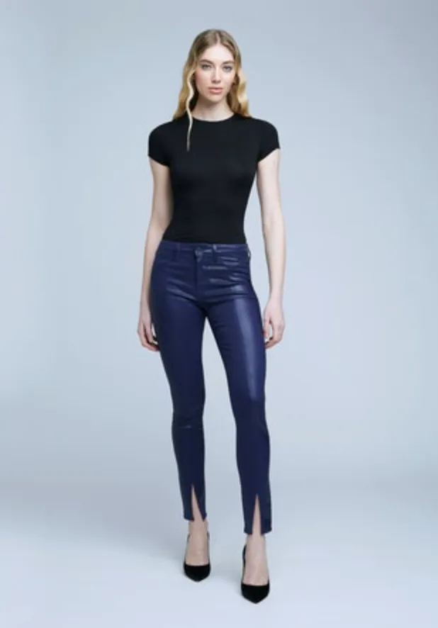 L'Agence Jyothi HR Split Ankle Jean Midnight Coated