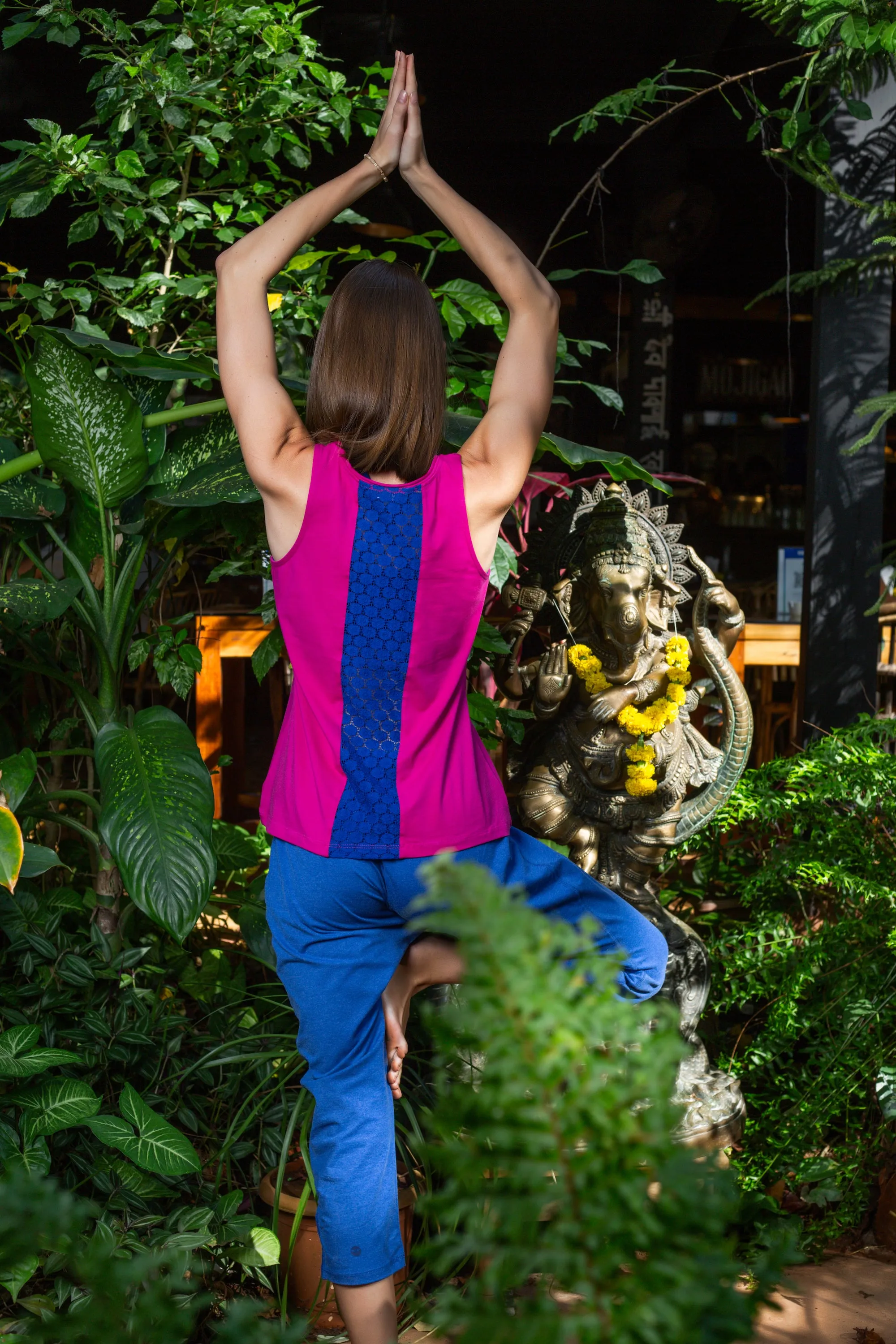 Magenta Contrast Chic Tank